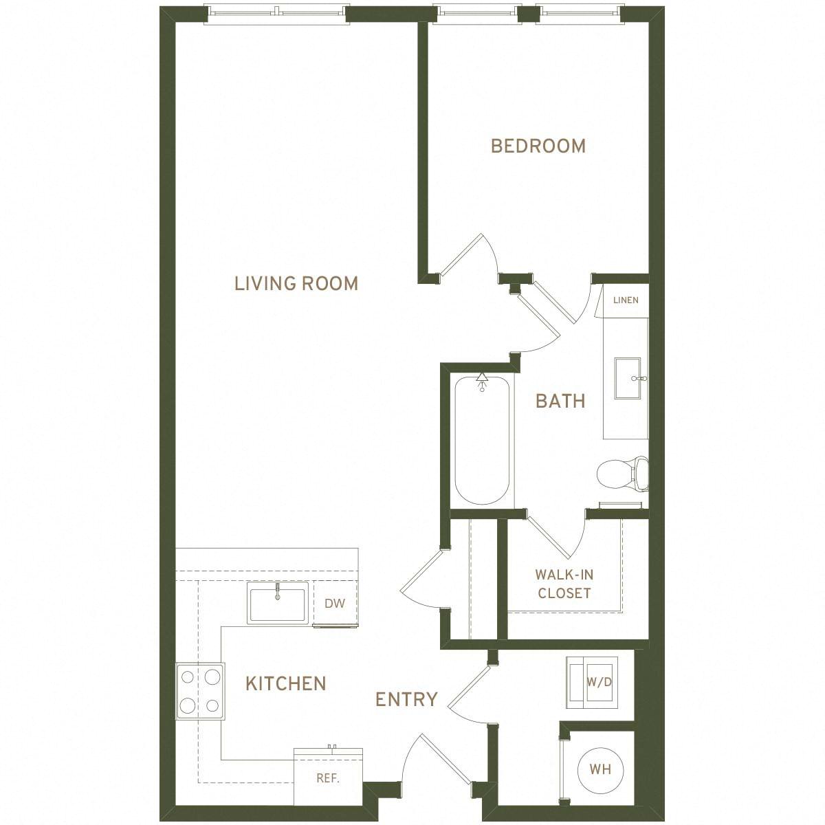 Floor plan layout diagram for A6